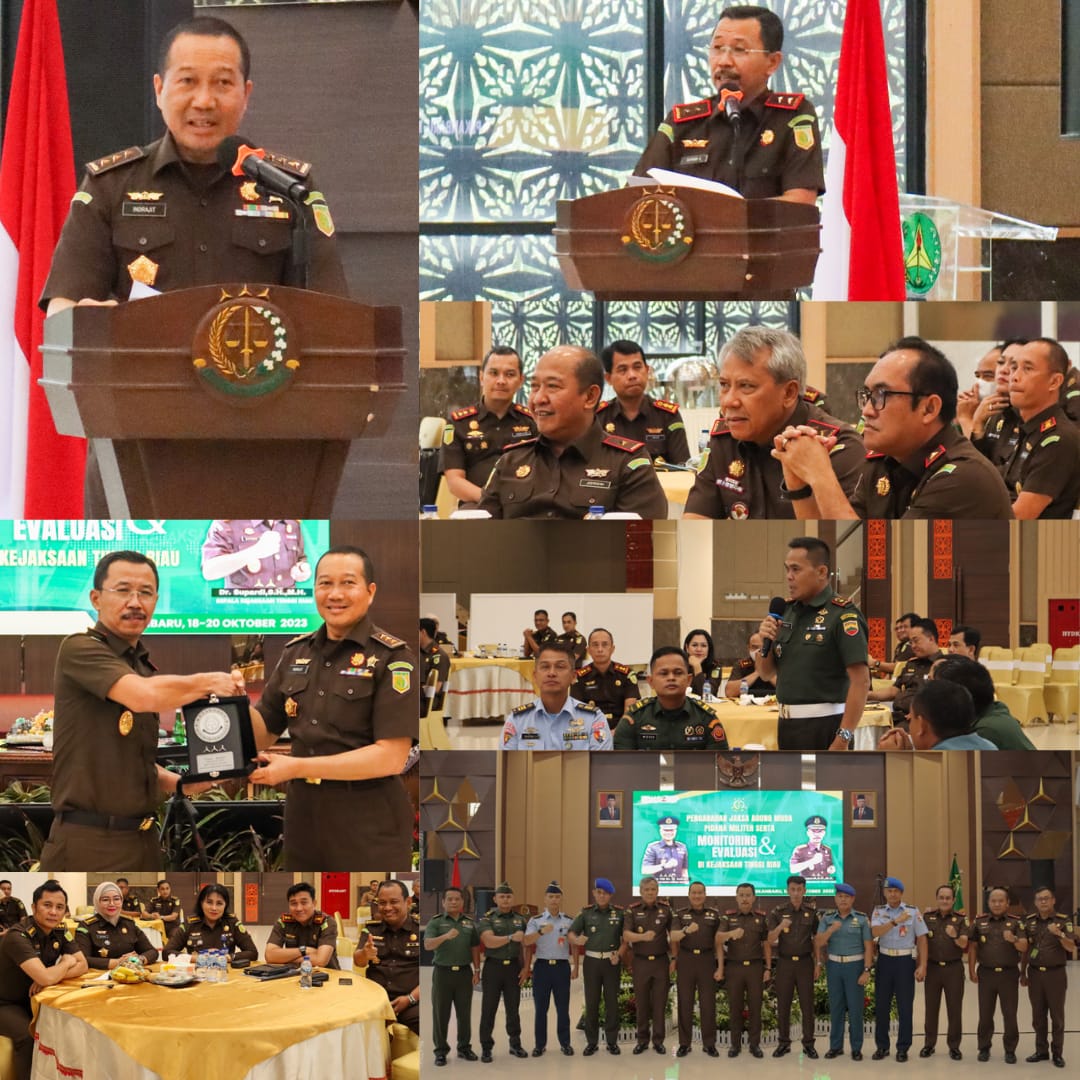 Kejati Riau Ikuti Monitoring dan Evaluasi Jaksa Agung Muda Pidana Militer Kejagung RI